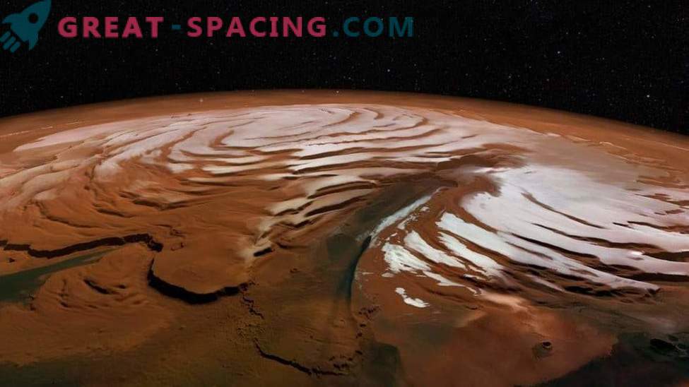 ¿Qué aspecto tiene la capa de hielo polar de Marte