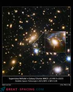 Hubble mostró cuatro reflexiones de una antigua supernova