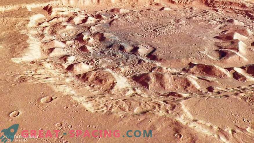 ¿Nuevo cráter en Marte o un súper volcán?