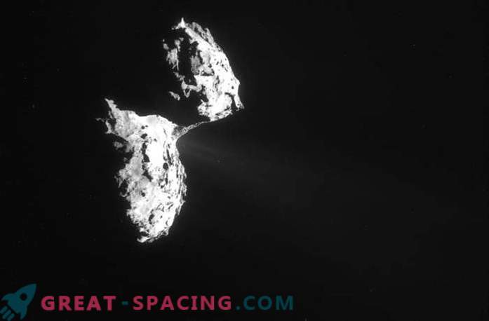 Rosetta captura corrientes de gas que escapan de un cometa