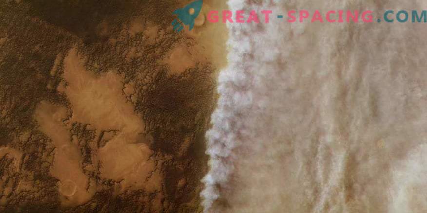 Fotos del cosmos: la tormenta de polvo marciana