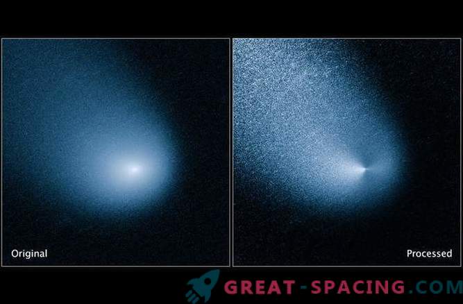 El Hubble procesó una foto de un cometa Siding Spring acercándose a Marte