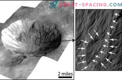 El agua podría fluir a lo largo de las paredes de los cráteres de Vesta