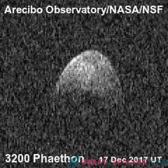 El radar de Arecibo recibe imágenes de faetón