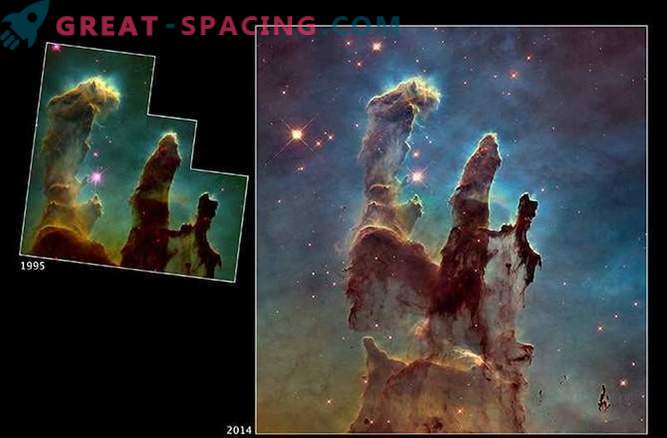 Evolución de la imagen del espacio Hubble