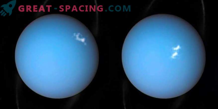Luces polares en Urano
