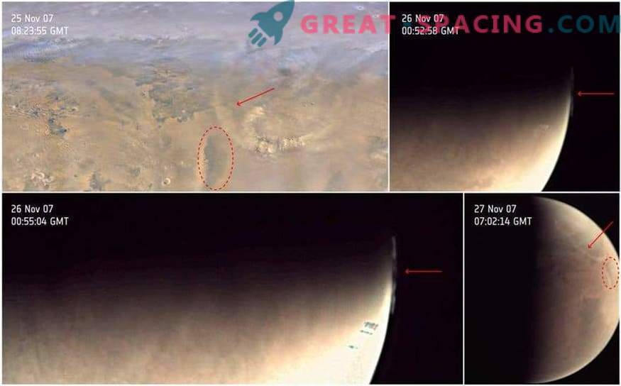 Mars-Express explorando nubes de gran altitud