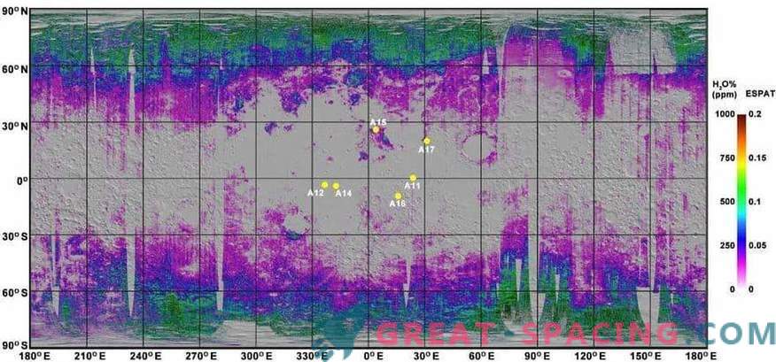 El primer mapa de agua del suelo lunar