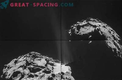 Rosetta a văzut jeturi de abur care au scăpat de pe suprafața cometului Churyumov-Gerasimenko