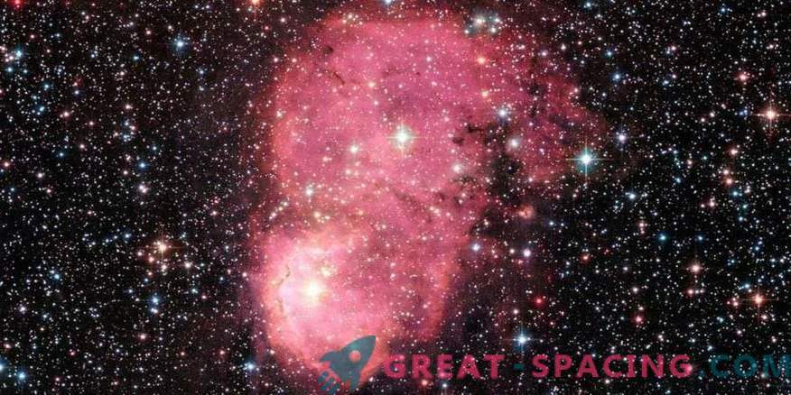 Nebulosa galáctica brillante festiva para el Hubble