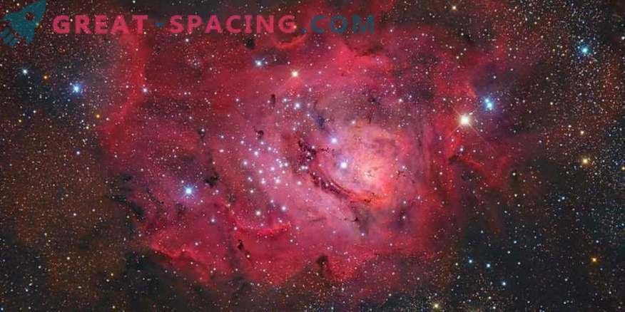 Nebulosa de Laguna en un fondo estrellado