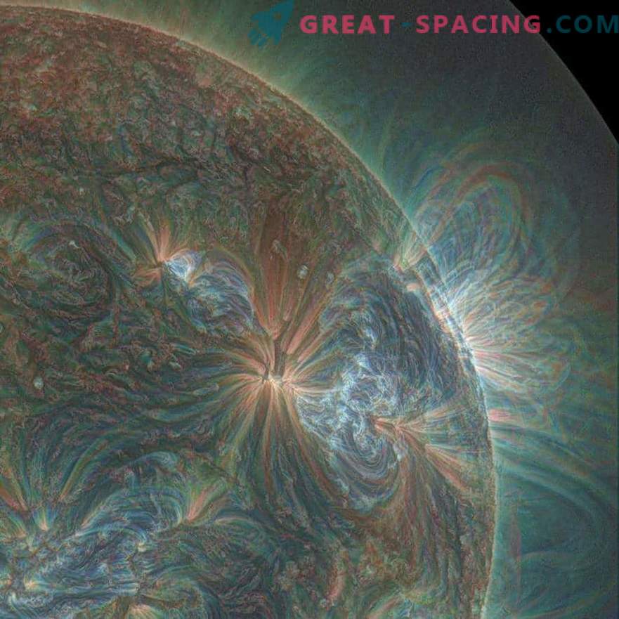 Potentes erupciones solares causadas por enormes líneas magnéticas