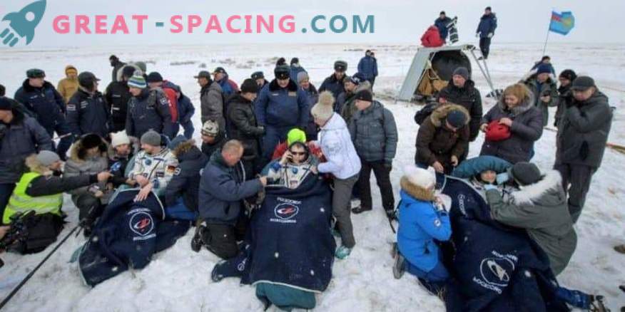 Los astronautas regresaron de la ISS a la Tierra