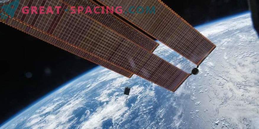 Vista del dispositivo Dellingr desde la ISS