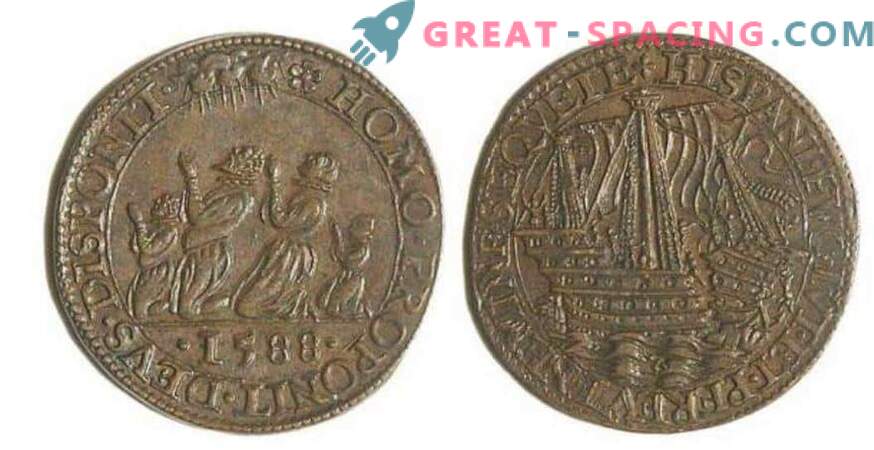 El patrón en una antigua moneda francesa del siglo XVII se asemeja a una nave alienígena. Opinión ufologov