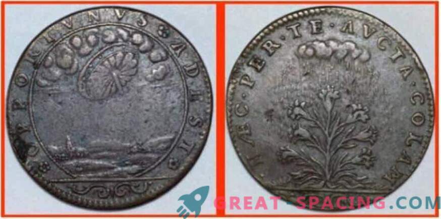El patrón en una antigua moneda francesa del siglo XVII se asemeja a una nave alienígena. Opinión ufologov